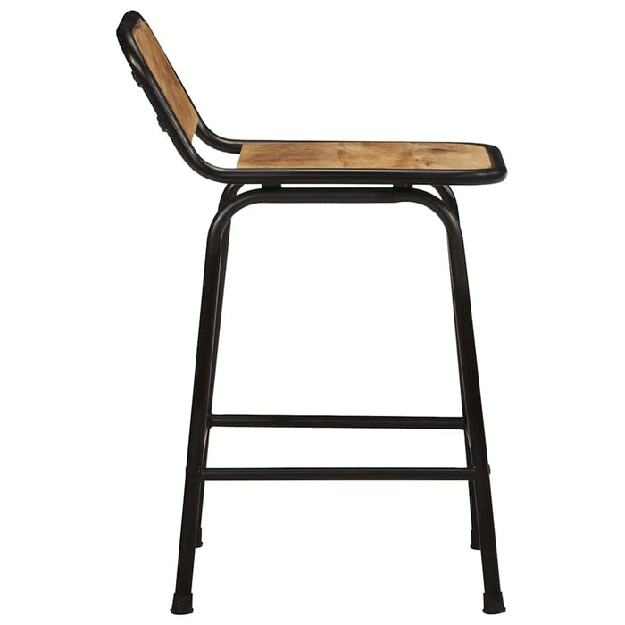 Scaune de bar 2 buc 46x35,5x70 cm Lemn masiv Mango brut - WALTI WALTI