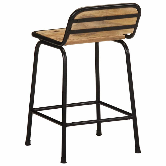 Scaune de bar 2 buc 46x35,5x70 cm Lemn masiv Mango brut - WALTI WALTI