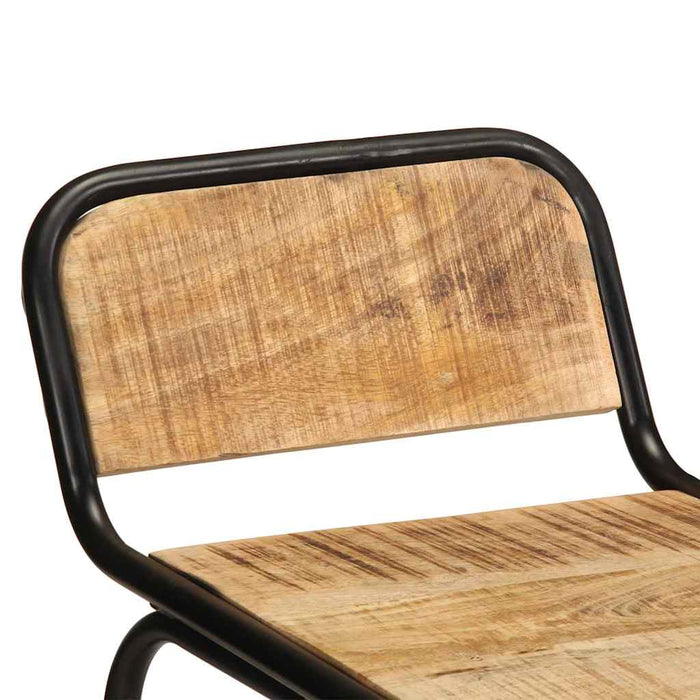 Scaune de bar 2 buc 46x35,5x70 cm Lemn masiv Mango brut - WALTI WALTI