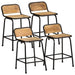 Scaune de bar 4 buc 46x35,5x70 cm lemn masiv Mango brut - WALTI WALTI