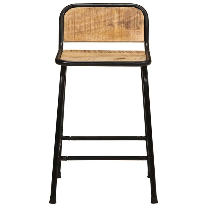 Scaune de bar 4 buc 46x35,5x70 cm lemn masiv Mango brut - WALTI WALTI