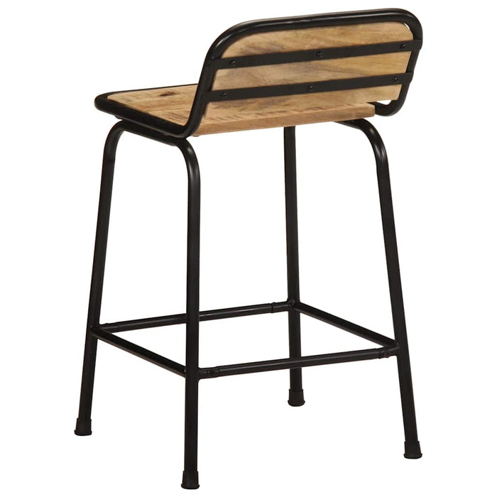 Scaune de bar 4 buc 46x35,5x70 cm lemn masiv Mango brut - WALTI WALTI