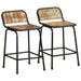 Scaune de bar 2 buc 46x35,5x70 cm lemn masiv recuperat - WALTI WALTI