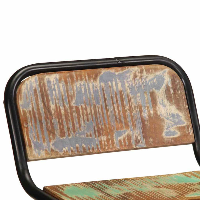 Scaune de bar 2 buc 46x35,5x70 cm lemn masiv recuperat - WALTI WALTI