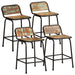 Scaune de bar 4 buc 46x35,5x70 cm lemn masiv recuperat - WALTI WALTI