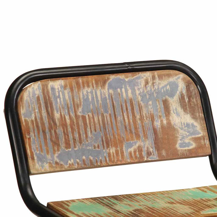 Scaune de bar 4 buc 46x35,5x70 cm lemn masiv recuperat - WALTI WALTI