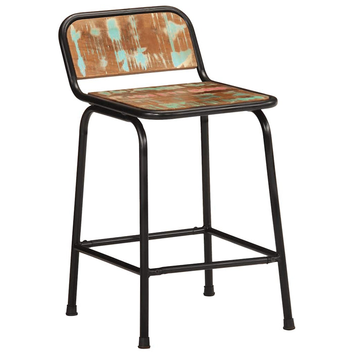 Scaune de bar 4 buc 46x35,5x70 cm lemn masiv recuperat - WALTI WALTI