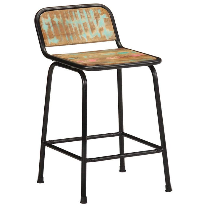 Scaune de bar 4 buc 46x35,5x70 cm lemn masiv recuperat - WALTI WALTI