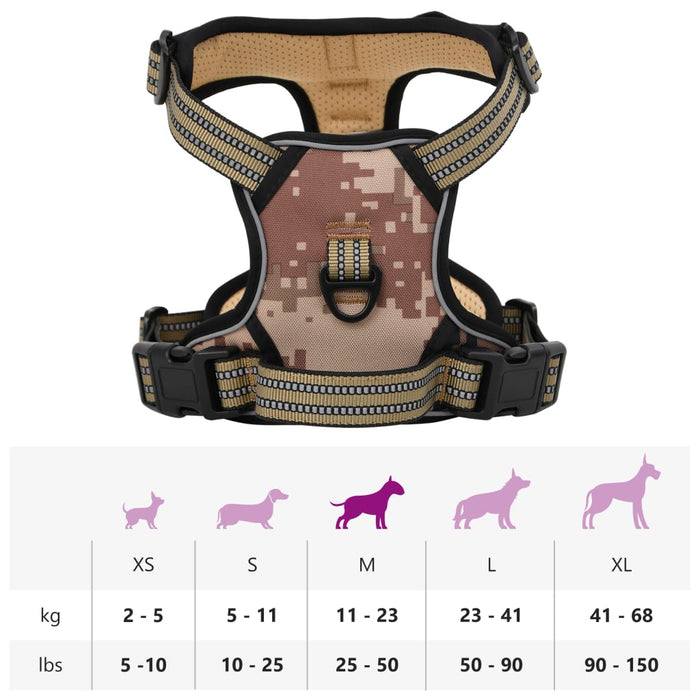 Ham pentru câini cu dungi reflectorizante reglabil, M - WALTI WALTI