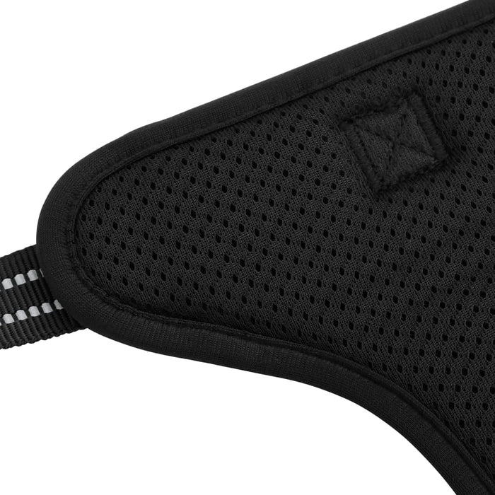 Ham pentru câini cu dungi reflectorizante reglabil, negru, L - WALTI WALTI