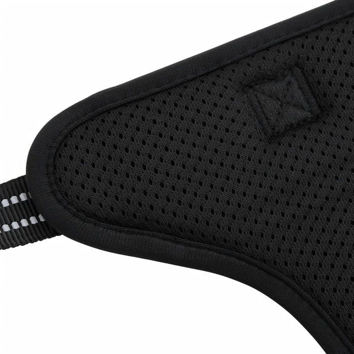 Ham pentru câini cu plumb și guler, reglabil, negru, S - WALTI WALTI