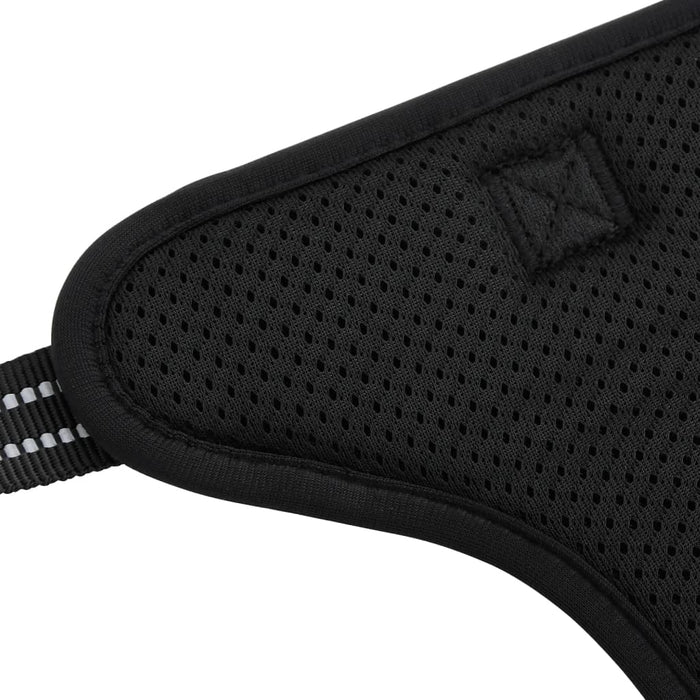 Ham pentru câini cu plumb și guler, reglabil, negru, M - WALTI WALTI