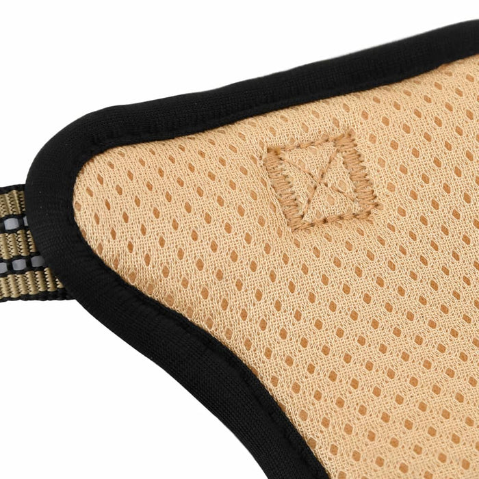 Ham pentru câini cu plumb și guler, reglabil, maro, XL - WALTI WALTI