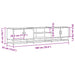 Dulap TV, gri sonoma, 180x35x41 cm, lemn prelucrat - WALTI WALTI