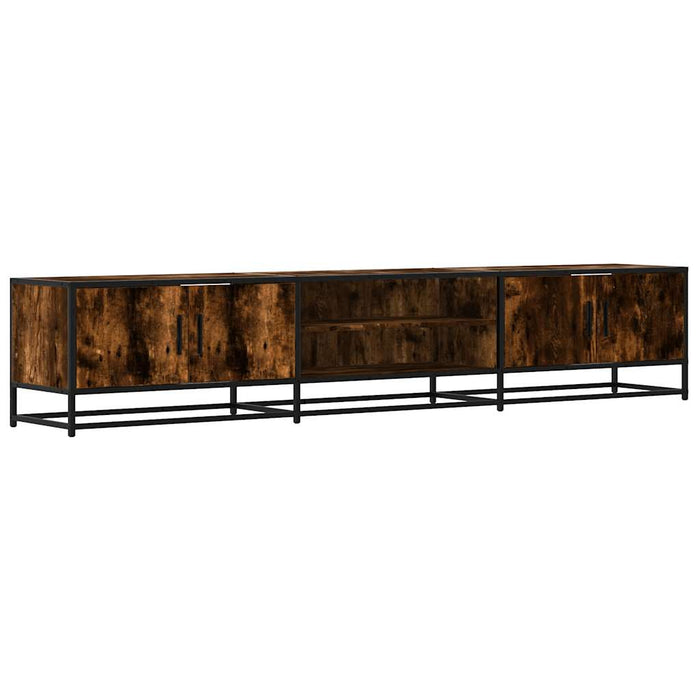 Dulap TV, stejar fumuriu, 210x35x41 cm, lemn prelucrat - WALTI WALTI