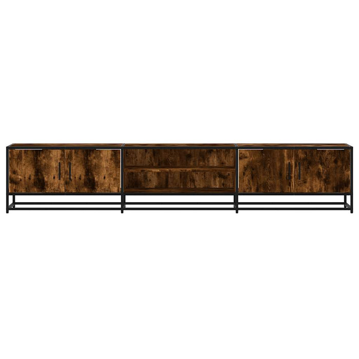Dulap TV, stejar fumuriu, 210x35x41 cm, lemn prelucrat - WALTI WALTI