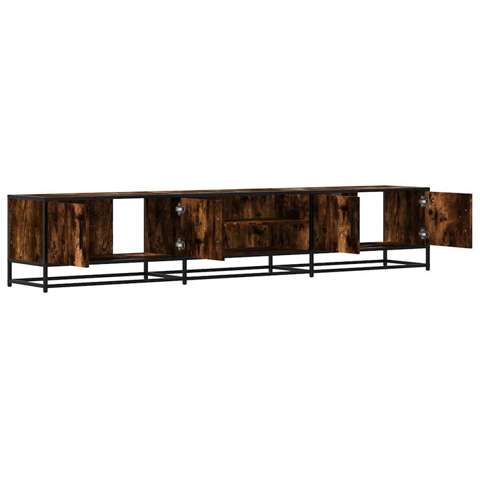 Dulap TV, stejar fumuriu, 210x35x41 cm, lemn prelucrat - WALTI WALTI