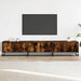Dulap TV, stejar fumuriu, 210x35x41 cm, lemn prelucrat - WALTI WALTI