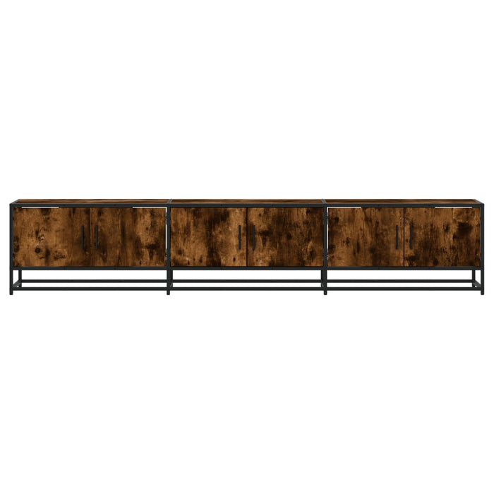 Dulap TV, stejar fumuriu, 210x35x41 cm, lemn prelucrat - WALTI WALTI