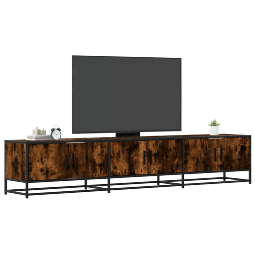 Dulap TV, stejar fumuriu, 210x35x41 cm, lemn prelucrat - WALTI WALTI