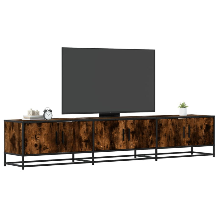 Dulap TV, stejar fumuriu, 210x35x41 cm, lemn prelucrat - WALTI WALTI