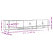 Dulap TV, gri sonoma, 210x35x41 cm, lemn prelucrat - WALTI WALTI