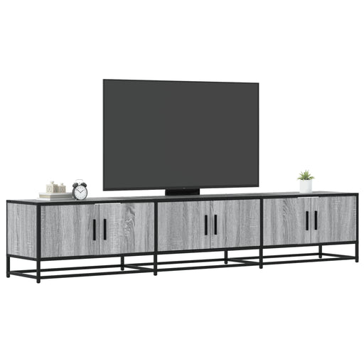 Dulap TV, gri sonoma, 210x35x41 cm, lemn prelucrat - WALTI WALTI