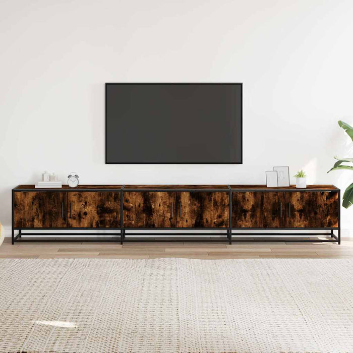 Comodă TV, stejar fumuriu, 240x35x41 cm, lemn prelucrat - WALTI WALTI