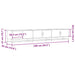 Dulap TV, gri sonoma, 240x35x41 cm, lemn prelucrat - WALTI WALTI