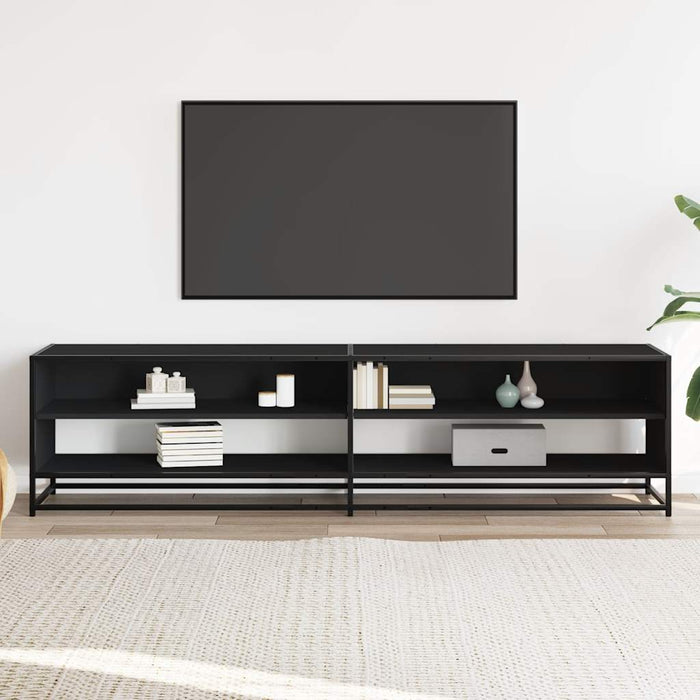 Comodă TV, negru, 180,5x40x46 cm, lemn prelucrat - WALTI WALTI