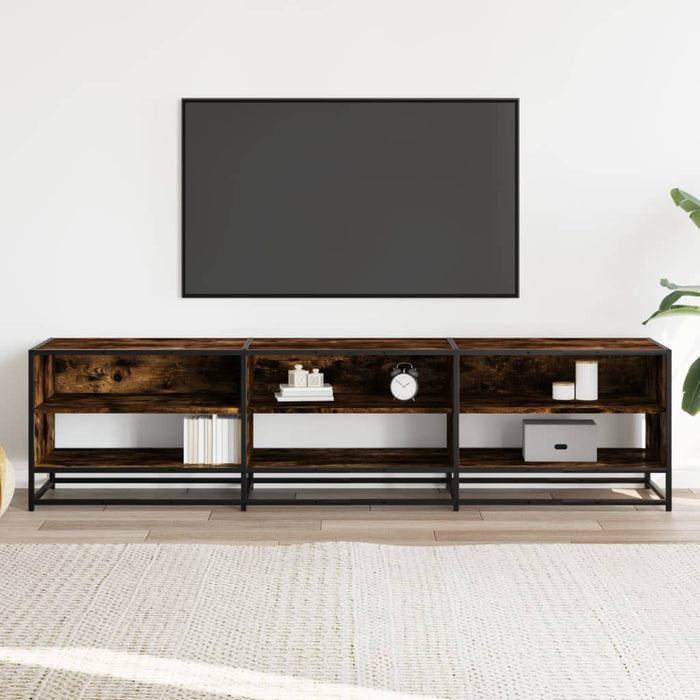 Comodă TV, stejar fumuriu, 180x40x46 cm, lemn prelucrat - WALTI WALTI