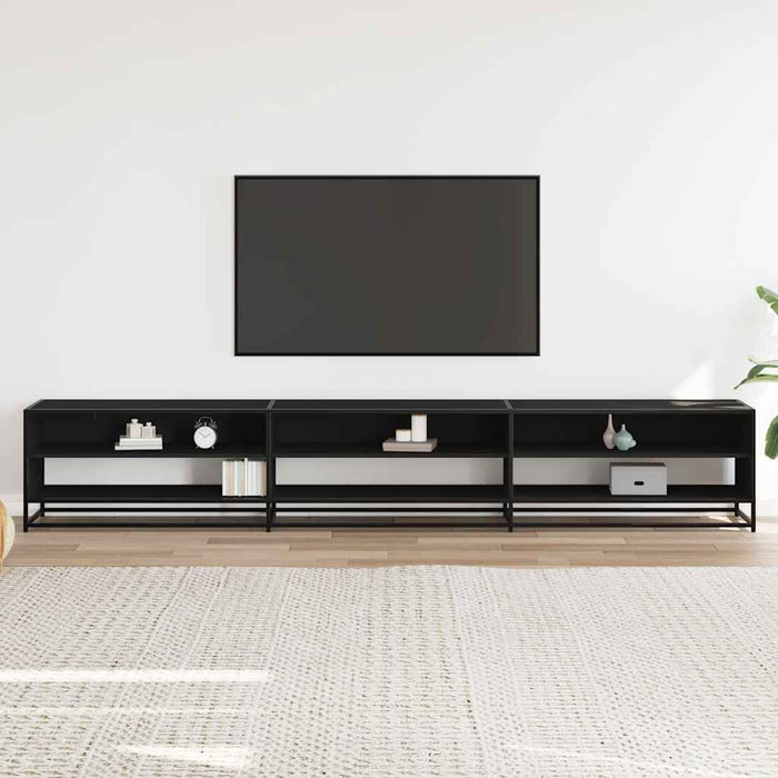 Comodă TV, negru, 270x40x46 cm, lemn prelucrat - WALTI WALTI