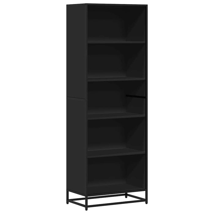 Bibliotecă, negru, 60x35x170,5 cm, lemn prelucrat - WALTI WALTI