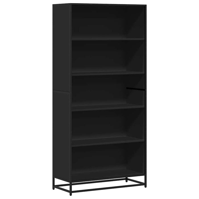 Bibliotecă, negru, 80,5x35x170,5 cm, lemn prelucrat - WALTI WALTI