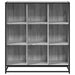 Bibliotecă, gri sonoma, 97,5x33x107,5 cm, lemn prelucrat/metal - WALTI WALTI