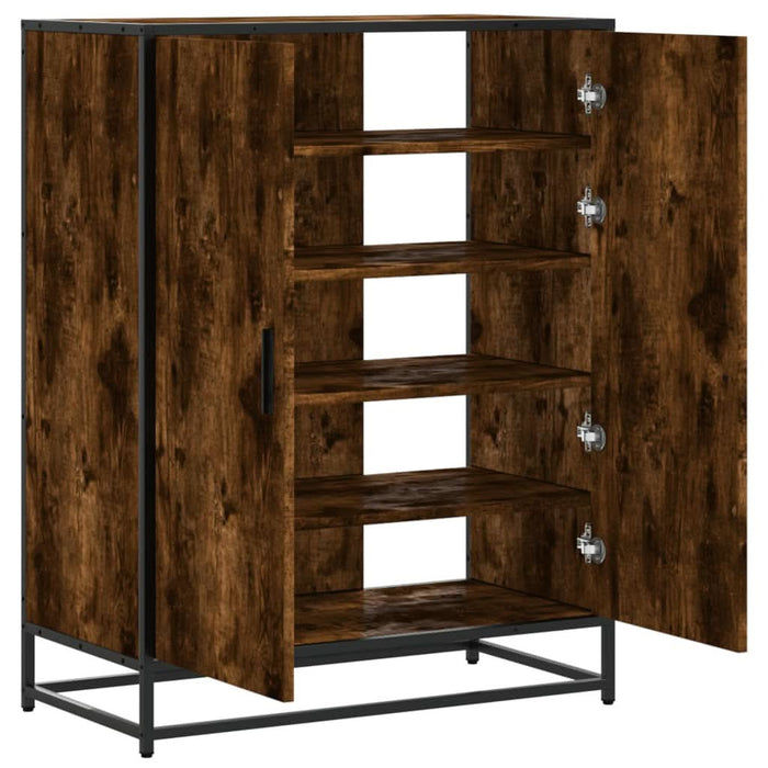 Pantofar, stejar fumuriu, 75x38x97,5 cm, lemn prelucrat/metal - WALTI WALTI