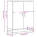 Pantofar, stejar fumuriu, 75x38x97,5 cm, lemn prelucrat/metal - WALTI WALTI