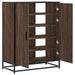 Pantofar, stejar maro, 75x38x97,5 cm, lemn prelucrat/metal - WALTI WALTI