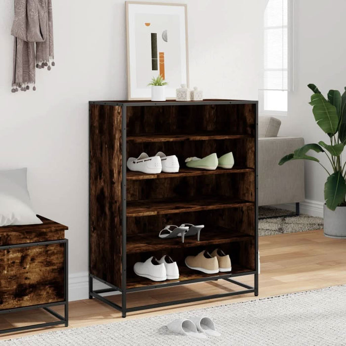 Pantofar, stejar fumuriu, 75x38x97,5 cm, lemn prelucrat/metal - WALTI WALTI
