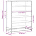 Pantofar, stejar fumuriu, 75x38x97,5 cm, lemn prelucrat/metal - WALTI WALTI