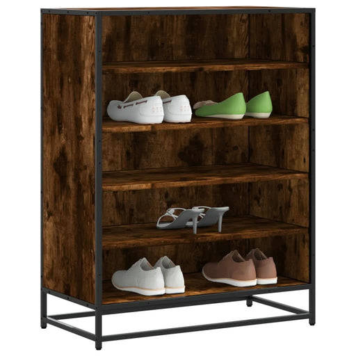 Pantofar, stejar fumuriu, 75x38x97,5 cm, lemn prelucrat/metal - WALTI WALTI
