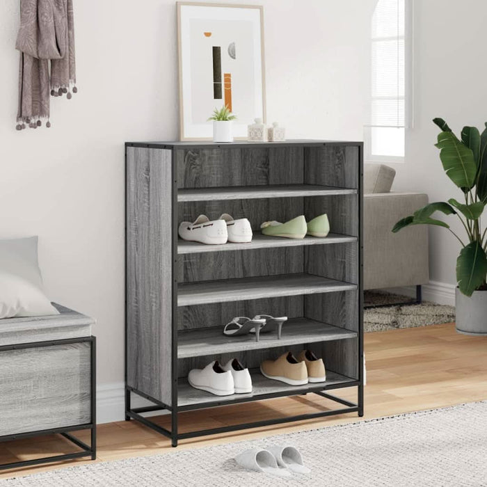 Pantofar, sonoma gri, 75x38x97,5 cm, lemn prelucrat/metal - WALTI WALTI