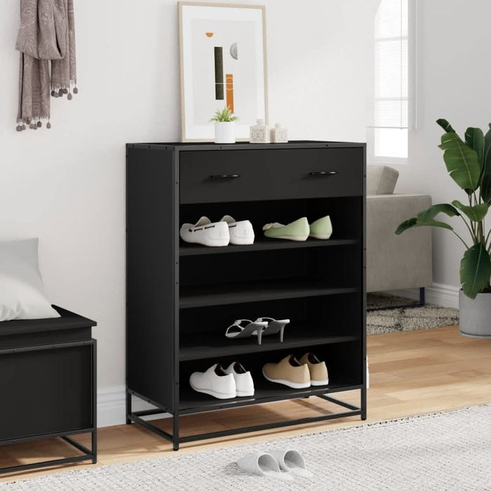 Pantofar, negru, 75x38x97,5 cm, lemn prelucrat/metal - WALTI WALTI