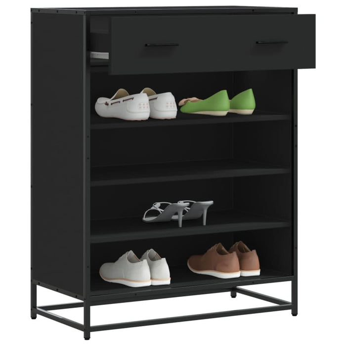 Pantofar, negru, 75x38x97,5 cm, lemn prelucrat/metal - WALTI WALTI