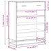 Pantofar, stejar sonoma, 75x38x97,5 cm, lemn prelucrat/metal - WALTI WALTI