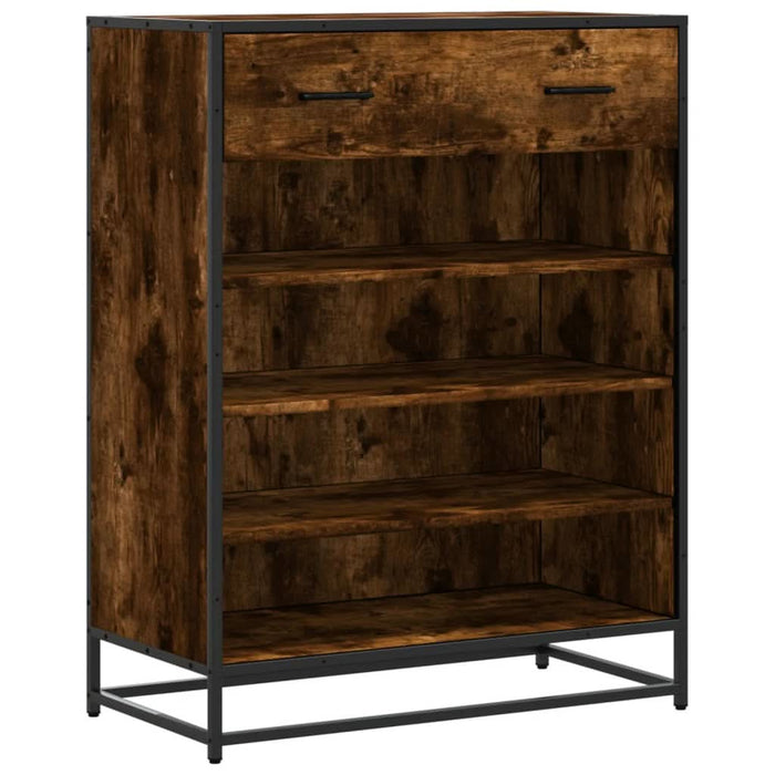 Pantofar, stejar fumuriu, 75x38x97,5 cm, lemn prelucrat/metal - WALTI WALTI