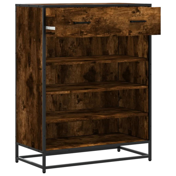 Pantofar, stejar fumuriu, 75x38x97,5 cm, lemn prelucrat/metal - WALTI WALTI