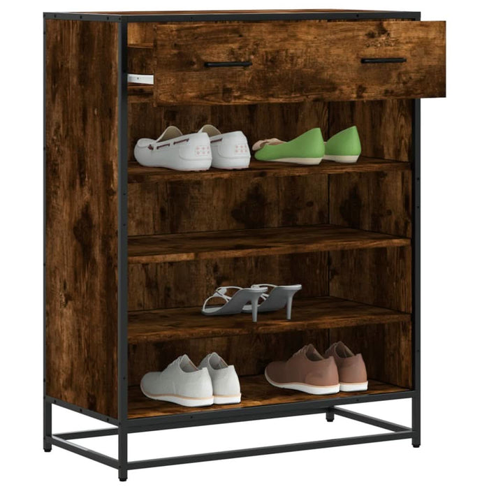 Pantofar, stejar fumuriu, 75x38x97,5 cm, lemn prelucrat/metal - WALTI WALTI