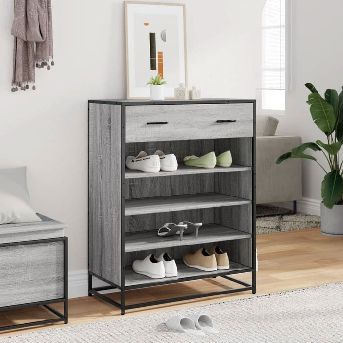 Pantofar, sonoma gri, 75x38x97,5 cm, lemn prelucrat/metal - WALTI WALTI