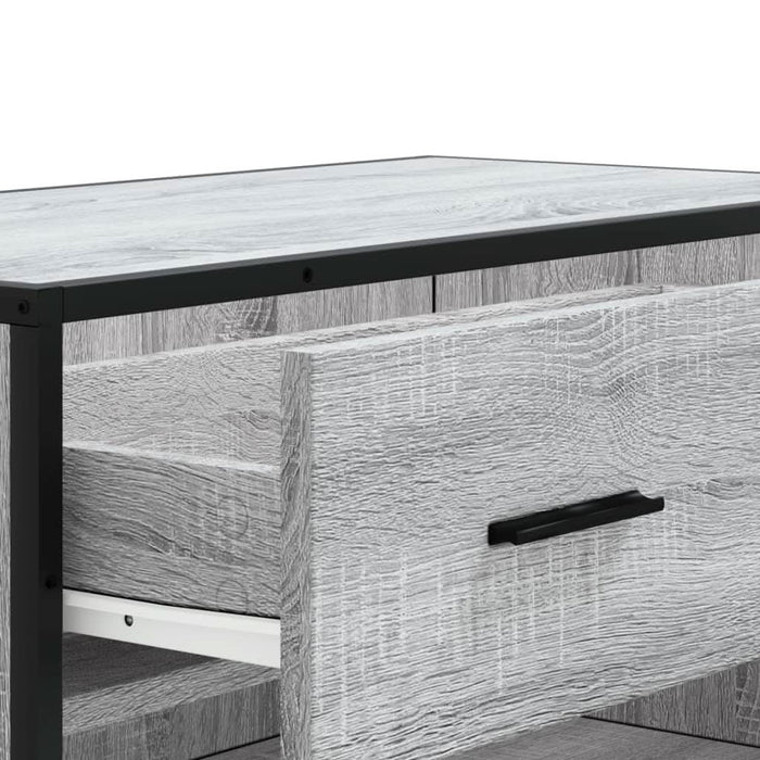 Pantofar, sonoma gri, 75x38x97,5 cm, lemn prelucrat/metal - WALTI WALTI